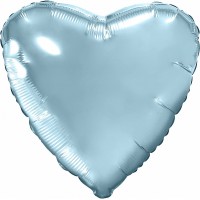 Сердце Нежно-голубой, фольгированный шар