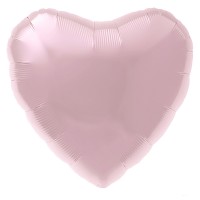 Сердце Нежно-розовый, фольгированный шар