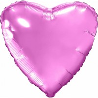 Сердце Розовый, фольгированный шар