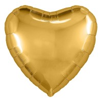 Сердце Золото, фольгированный шар