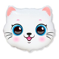 Кошечка голова, фольгированный шар
