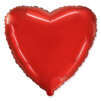 Сердце Красный / Red, фольгированный шар